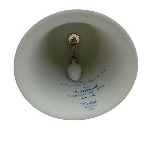 Vintage Goebel Hummel Christmas Bell Ornament 1990 Second In Series of 4 - Picture 6 of 9